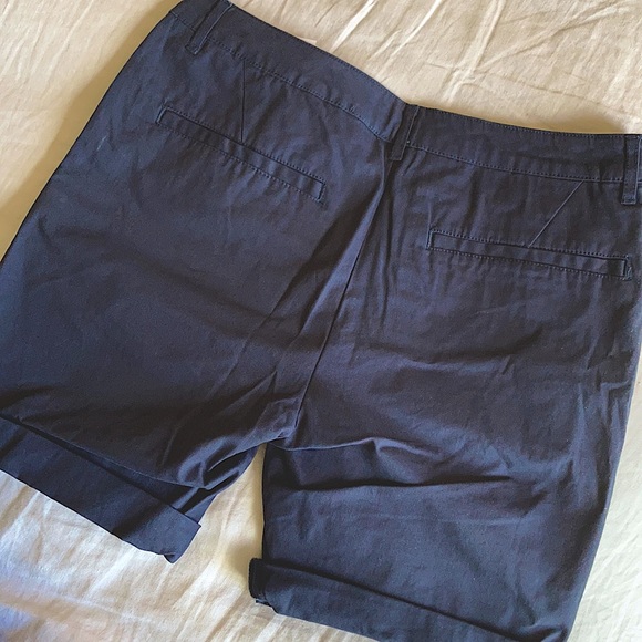 Navy Cuffed Chino Shorts - Picture 2 of 3